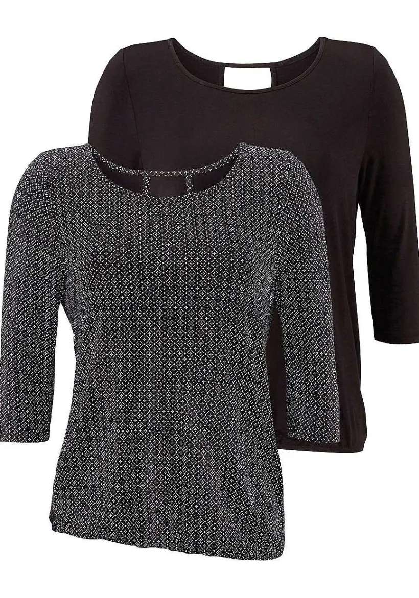LASCANA Multi Pack Tops-2 Pk 3/4 Sleeve Tops