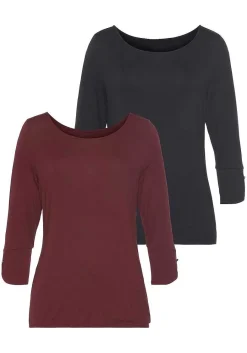 LASCANA Multi Pack Tops-2 Pk 3/4 Sleeve Tops