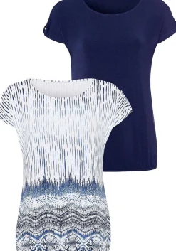 LASCANA Multi Pack Tops-2 Pk Cold Shoulder Tops