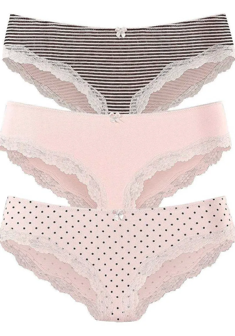LASCANA Panty Packs-3 Pk Comfy Bikini Briefs