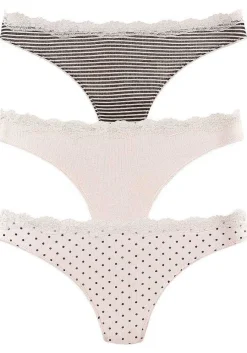 LASCANA Panty Packs-3 Pk Comfy Thongs