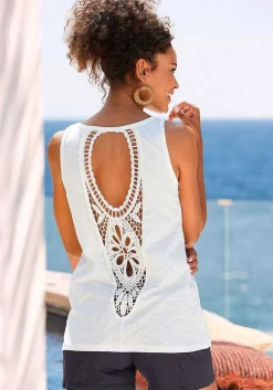 LASCANA Multi Pack Tops-2 Pk Crochet Back Tops