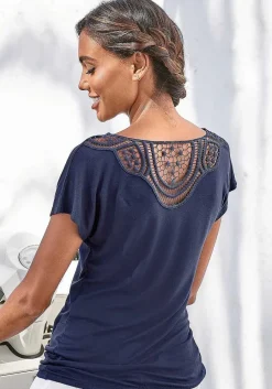 LASCANA Multi Pack Tops-2 Pk Crochet Lace Back Tops