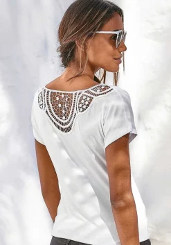 LASCANA Multi Pack Tops-2 Pk Crochet Lace Back Tops