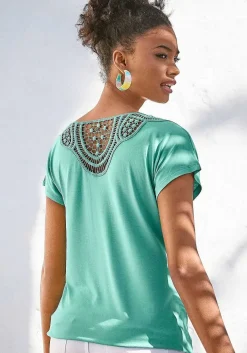 LASCANA Multi Pack Tops-2 Pk Crochet Lace Back Tops