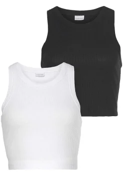 LASCANA Multi Pack Tops-2 Pk Crop Tank Tops