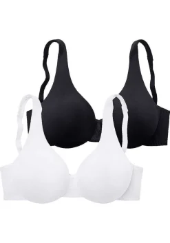 LASCANA D+ Bras-2 Pk Flower T-Shirt Bras
