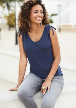 LASCANA Multi Pack Tops-2 Pk Gathered Shoulder Tops