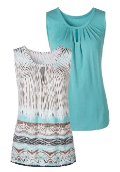 LASCANA Multi Pack Tops-2 Pk Keyhole Detail Tops