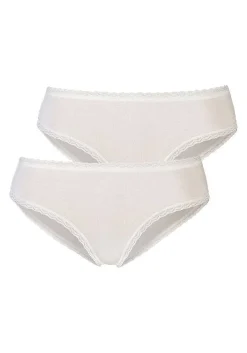 LASCANA Bikini Briefs-2 Pk Lace Trim Bikini Briefs