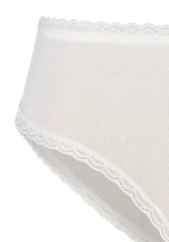 LASCANA Bikini Briefs-2 Pk Lace Trim Bikini Briefs