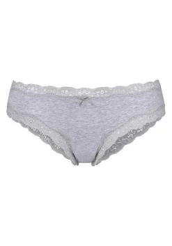 LASCANA Panty Packs-3 Pk Lace Trim Bikini Briefs