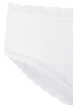 LASCANA Panty Packs-2 Pk Lace Trim Cheeky Panties