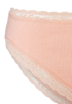LASCANA Panty Packs-2 Pk Lace Trim Cheeky Panties