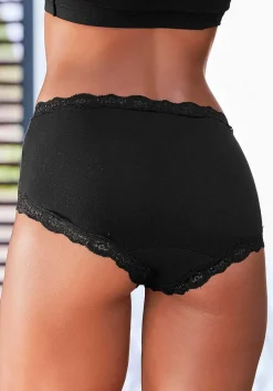 LASCANA Panty Packs-3 Pk Lace Trim Hipster Panties