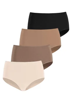 LASCANA Panty Packs-4 Pk Midrise Hipster Panties