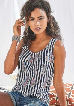 LASCANA Multi Pack Tops-2 Pk Pattern Tank Tops