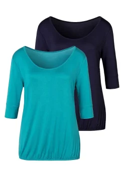 LASCANA Multi Pack Tops-2 Pk Round Neckline Tops