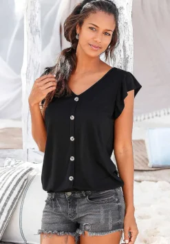 LASCANA Multi Pack Tops-2 Pk Ruffle Sleeve Tops