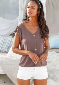 LASCANA Multi Pack Tops-2 Pk Ruffle Sleeve Tops