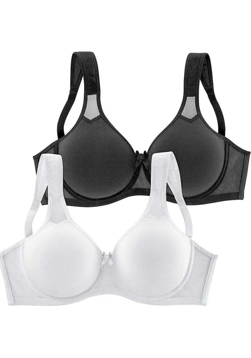 LASCANA D+ Bras-2 Pk Sheer Accent T-Shirt Bras