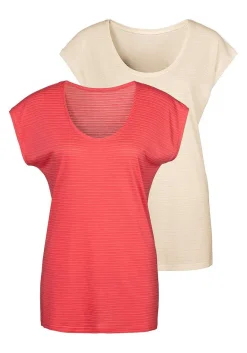 LASCANA Multi Pack Tops-2 Pk Short Sleeve Tops
