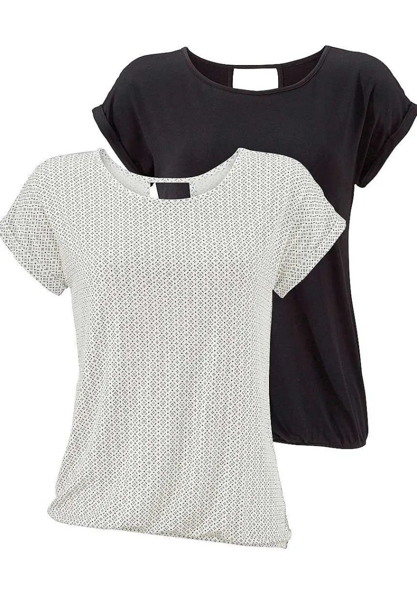 LASCANA Multi Pack Tops-2 Pk Short Sleeve Tops