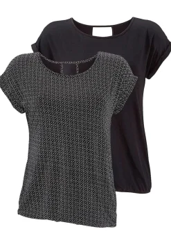 LASCANA Multi Pack Tops-2 Pk Short Sleeve Tops