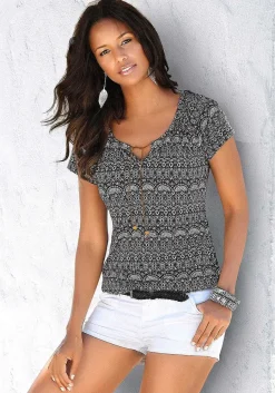 LASCANA Short Sleeve Tops-2 Pk Short Sleeve Tops