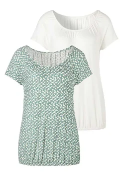 LASCANA Multi Pack Tops-2 Pk Short Sleeve Tops