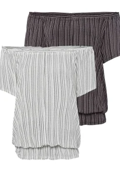 LASCANA Multi Pack Tops-2 Pk Smocked Carmen Tops