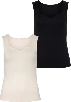 LASCANA Multi Pack Tops-2 Pk Sweetheart Tank Tops
