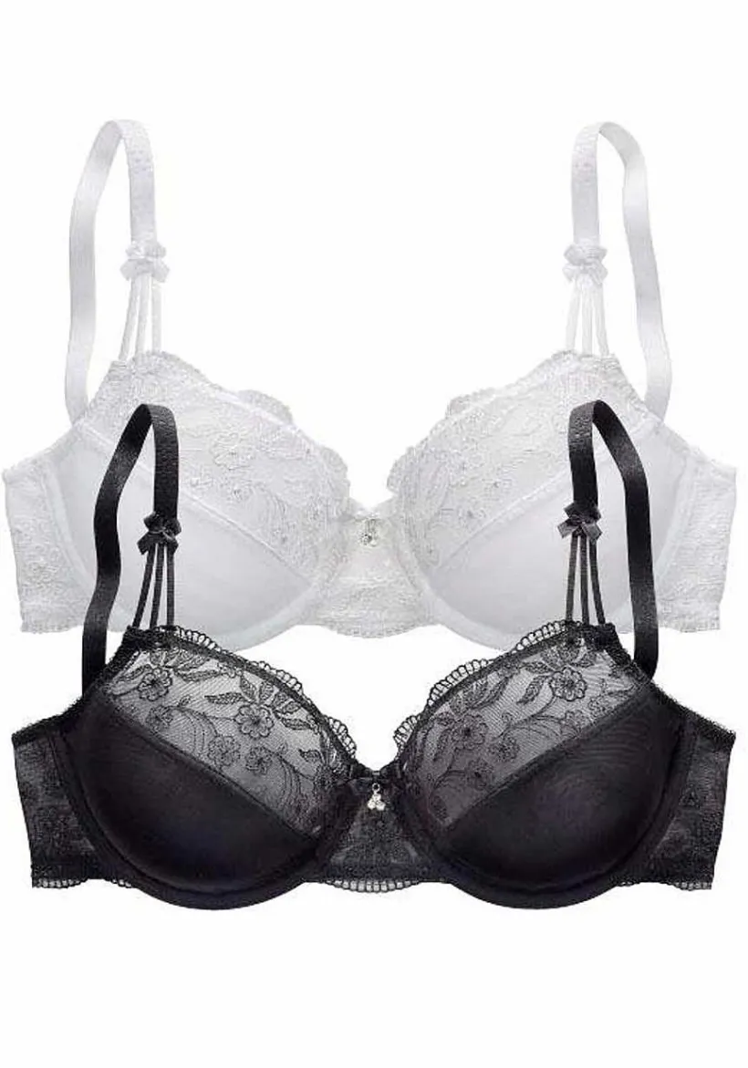 LASCANA D+ Bras-2 Pk Unlined Underwire Bras