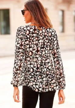 LASCANA Blouses-Airy Patterned Blouse