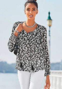 LASCANA Blouses-Airy Patterned Blouse