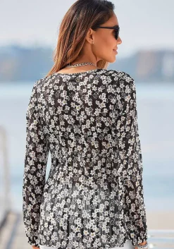 LASCANA Blouses-Airy Patterned Blouse
