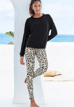 LASCANA Pants-Animal Print Lounge Leggings