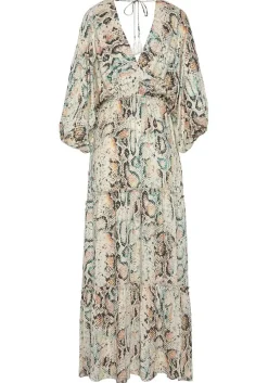 LASCANA Maxi Dresses-Animal Print Tiered Maxi Dress