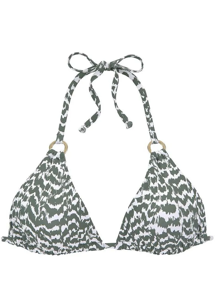 LASCANA Triangle-Animal Print Triangle Bikini Top