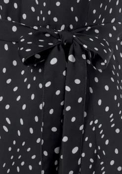 LASCANA Short Dresses-Asymmetrical Dot Print Dress