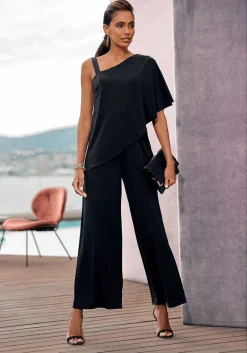 LASCANA Jumpsuits-Asymmetrical One Shoulder Jumpsuit