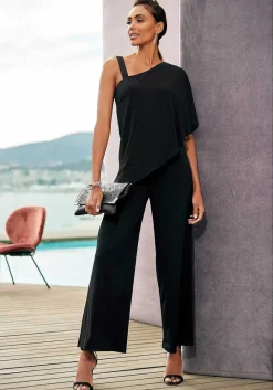 LASCANA Jumpsuits-Asymmetrical One Shoulder Jumpsuit