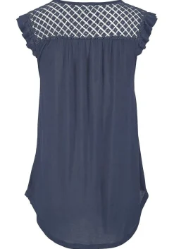 LASCANA Sleeveless Tops-Back Lace Insert Top