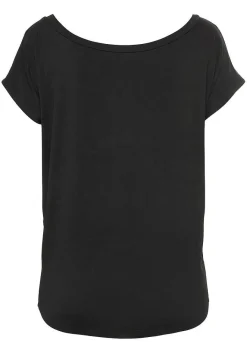 LASCANA Short Sleeve Tops-Back V-Neckline Top