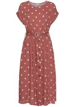 LASCANA Fall Dresses-Belted Polka Dot Dress