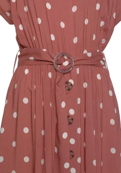 LASCANA Fall Dresses-Belted Polka Dot Dress