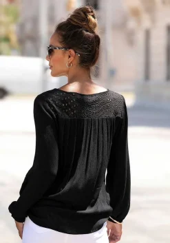 LASCANA Blouses-Boho Eyelet Blouse