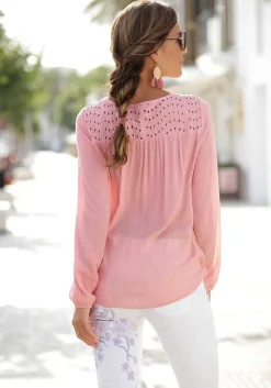 LASCANA Blouses-Boho Eyelet Blouse