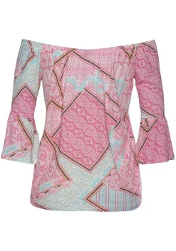 LASCANA Short Sleeve Tops-Boho Flare Sleeve Top