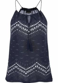 LASCANA Sleeveless Tops-Braided Strap Print Top